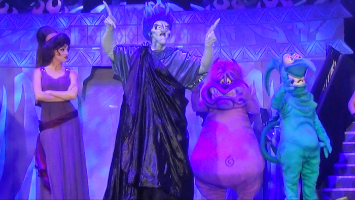 Hades, Megara, Pain and Panic at Villains Unleashed event in Disney's Hollywood Studios 2010