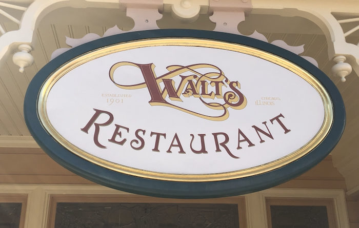 Walt's - an American Restaurant sign