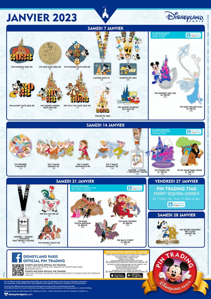 Disneyland Paris January 2023 Pin Release Schedule Revealed – Mousesteps