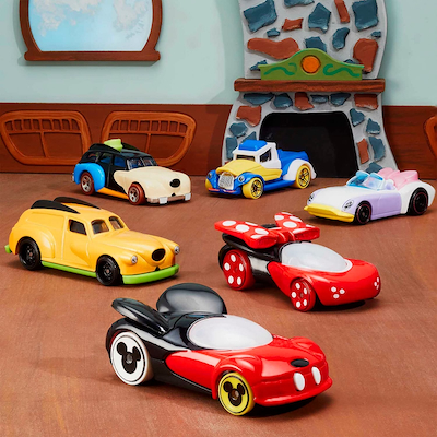 Hot Wheels Set of Six Disney100 Classic Disney Character Cars Now