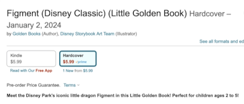 Figment Little Golden Book Coming in January 2024