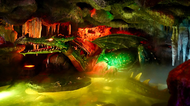 Dragon Under Sleeping Beauty Castle at Disneyland Paris