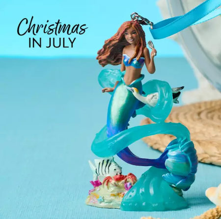 Ariel Live Action Ornament with Scuttle and Flounder