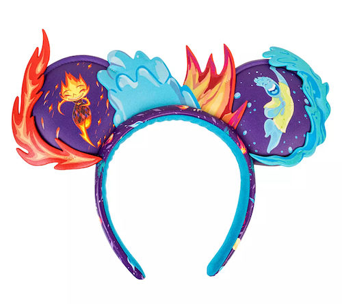 Disney and Pixar Elemental Ear Headband with Wade and Ember on Ears