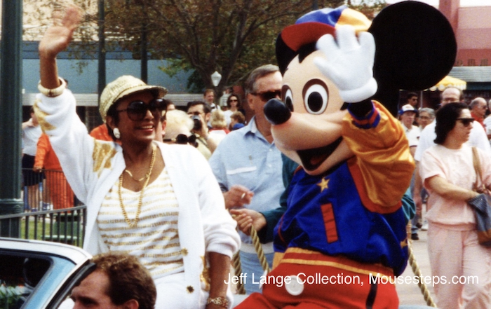 Mickey Mouse and Nichelle Nichols for Star of the Day Program at Disney-MGM Studios in 1992