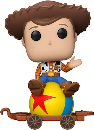Woody on Pixar Ball Funko Pop Train, Amazon Exclusive