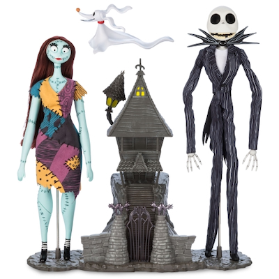 Tim Burton's The Nightmare Before Christmas Doll Set Limited Edition - Jack and Sally, Zero