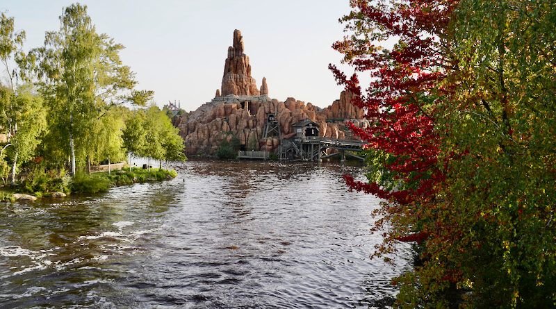 Big Thunder Mountain at Disneyland Paris with Trees in Fall Colors 2023