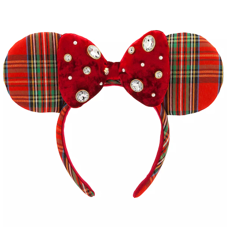 Minnie Mouse Red Plaid Ear Headband