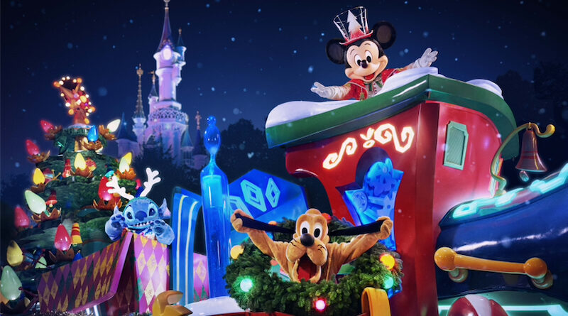 Mickey's Dazzling Christmas Parade, Official Photo with Mickey Mouse