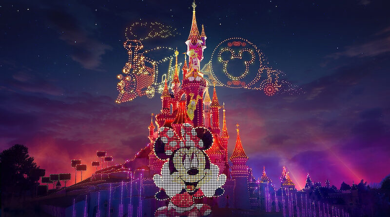 Concept art of Minnie Mouse for Disney Electrical Sky Parade at Disneyland Paris