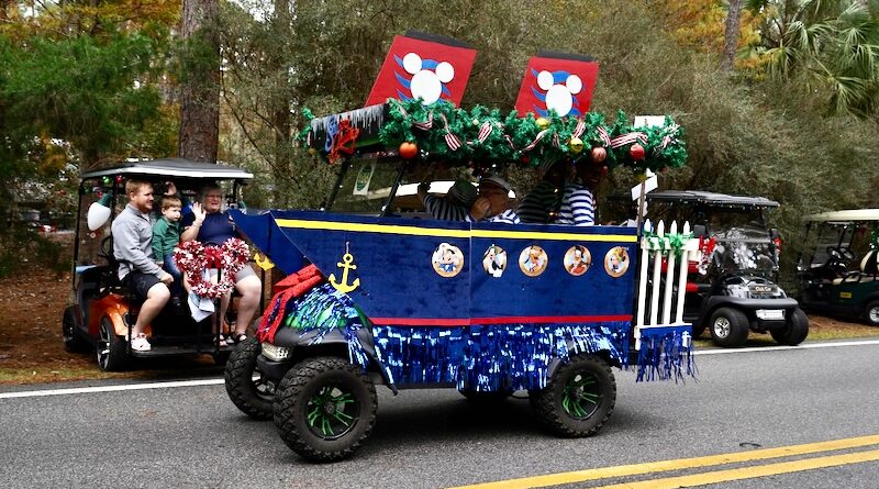 Disney Cruise Line Themed Golf Cart in Disney's Fort Wilderness Golf Cart Parade