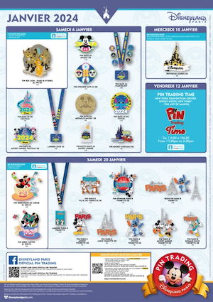 Disneyland Paris Pin Release Schedule January 2024