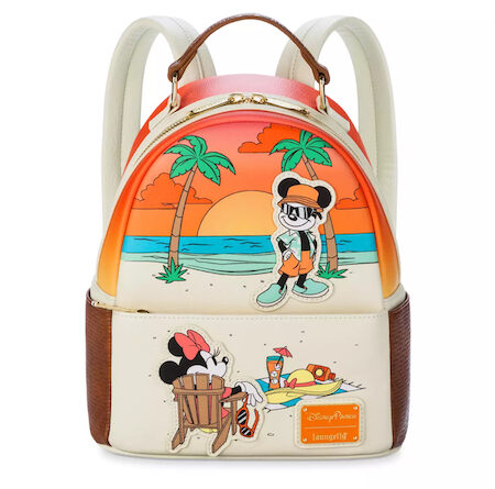 Mickey and Minnie Beach Loungefly Mini Backpack