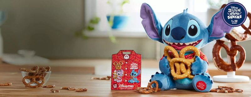 Stitch Attacks Snacks Plush and Pin for January