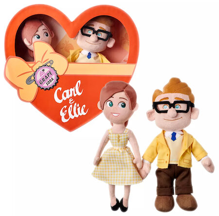 Carl & Ellie Valentine's Day Plush Set, inspired by Pixar's "Up"