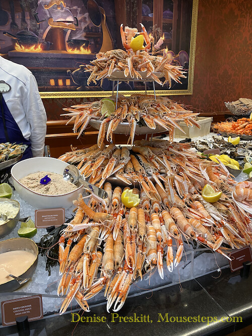 Langoustines in the Royal Buffet in Disneyland Hotel at Disneyland Paris