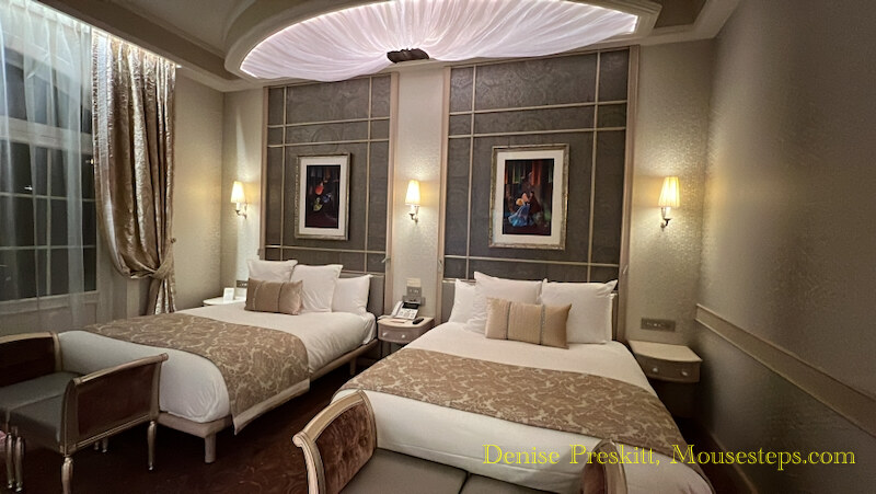 Sleeping Beauty themed Deluxe room at the Disneyland Hotel at Disneyland Paris