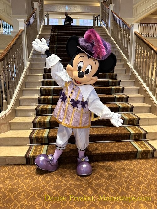 Mickey Mouse in his Royal Outfit at Disneyland Hotel in Disneyland Paris
