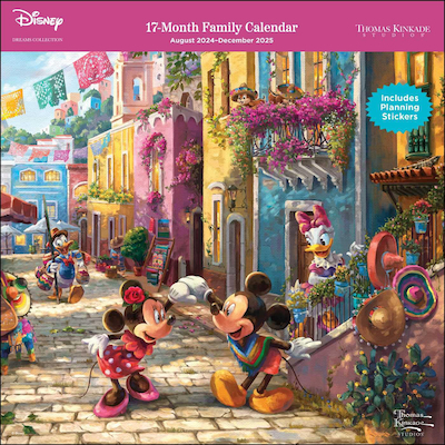 Thomas Kinkade Studios Disney Calendar 17 Month from 2024 - 2025