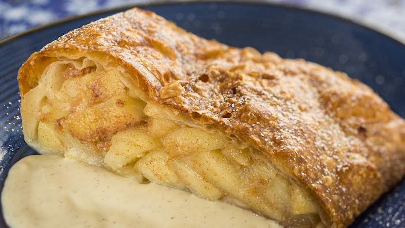 Apple Strudel with Vanilla Sauce at EPCOT International Food & Wine Festival 2024