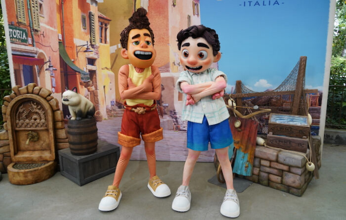 Luca and Alberto meet and greet characters at Pixar Fest 2024 at the Disneyland Resort