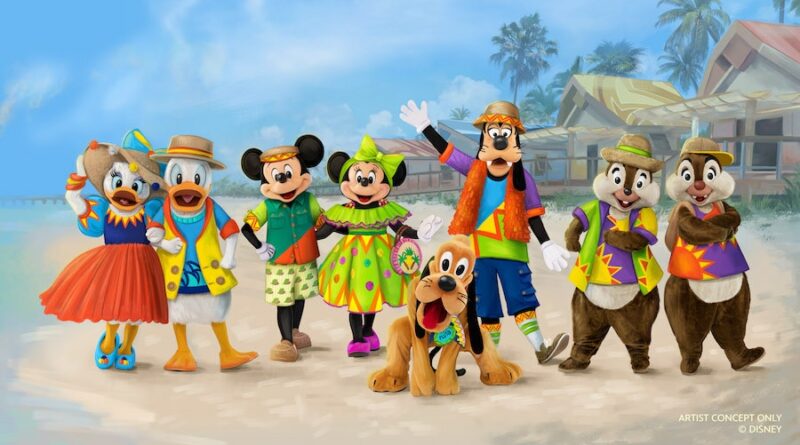 Disney Characters at Lookout Cay at Lighthouse Point concept art