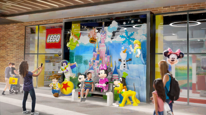LEGO Store Concept Art for Refurbishment 2024 at Disney Village in Disneyland Paris