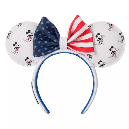 Mickey and Minnie Mouse Americana Loungefly Ear Headband for Adults