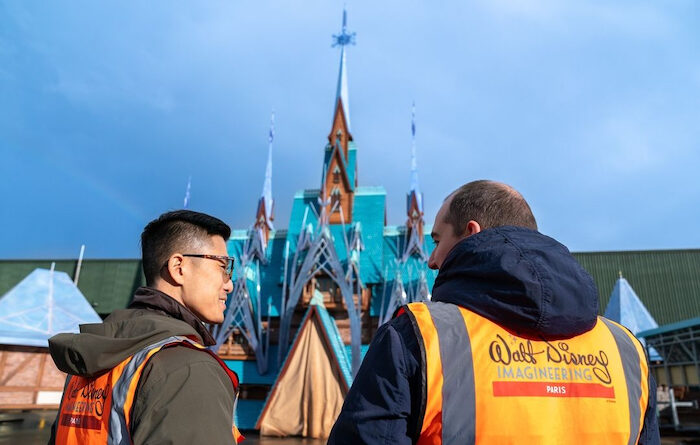 World of Frozen: Walt Disney Imagineers look at top of Arendelle Castle